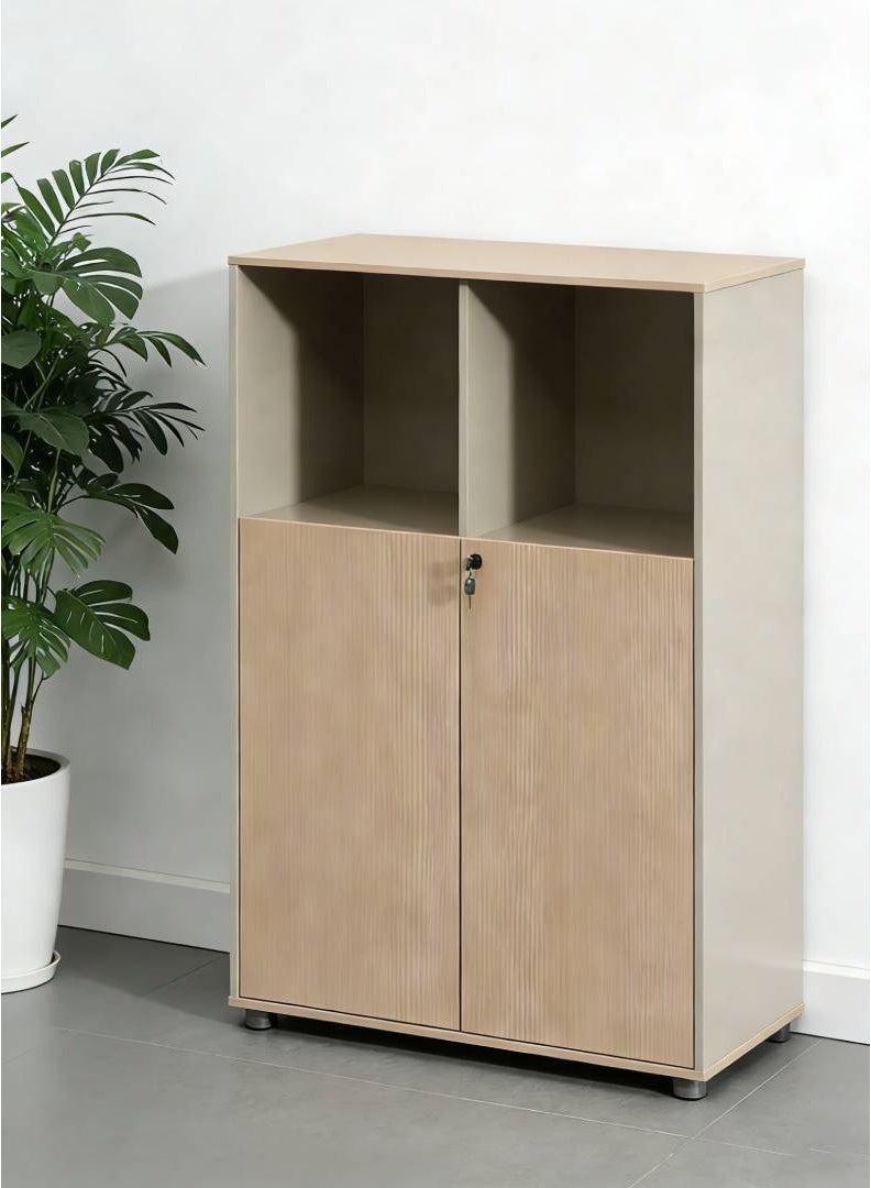 أدين خزانة ملفات مكتبية مع قفل، خزانة تخزين مستندات وأرشيف بمقاس 80×40×126 سم - Image 2